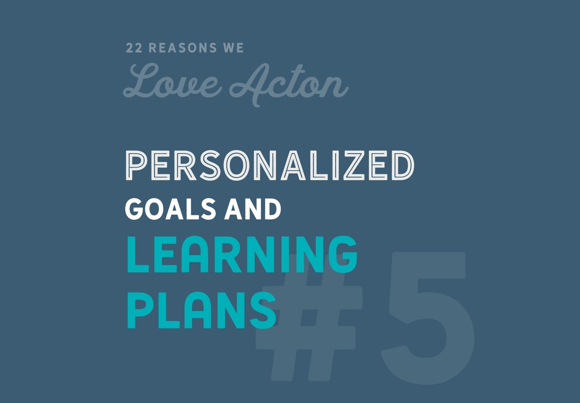 #5 Personalized Goals and Learning Plans